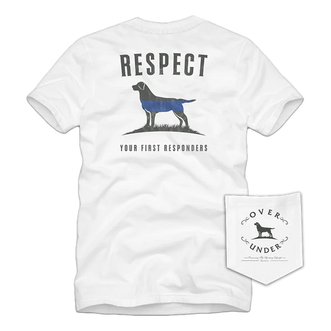 Over Under Blue Line Respect SS Tee