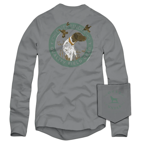 Over Under Pointer Hunting Quail LS Tee