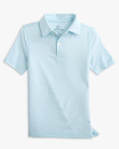 Youth Southern Tide Driver Camden Stripe Performance Polo