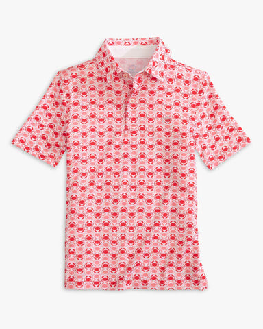 Boy's Southern Tide Why So Crabby Performance Polo