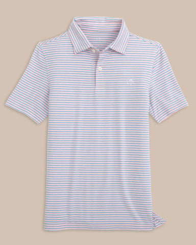 Youth Southern Tide Ryder Halls Heather Performance Polo