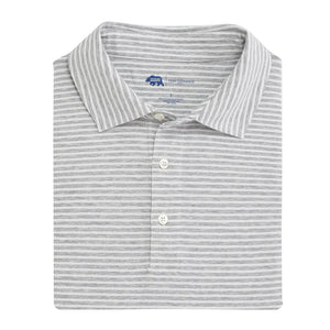 Onward Reserve Heather Grey Row Stripe Icon Polo