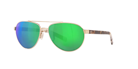 Costa Del Mar Fernandina Brushed Gold/ Green 580P Sunglasses