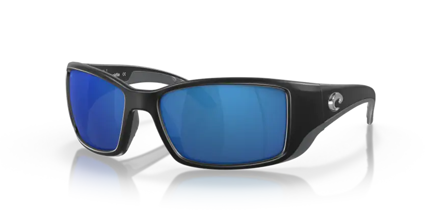 Costa Del Mar Blackfin Matte Black/ Blue 580P Sunglasses