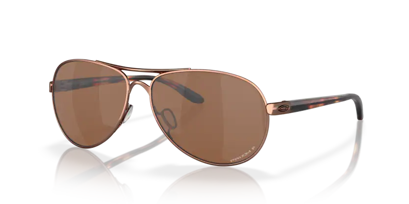 Okley Feedback Rose Gold/ Prizm Tungsten Polarized Sunglasses