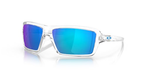 Oakley Cables Polished Clear/ Prizm Sapphire Polarized Sunglasses