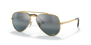 Ray Ban New Aviator ORB3625 9196G6 Legend Gold/ Polar Clear Gradient Dark Sunglasses