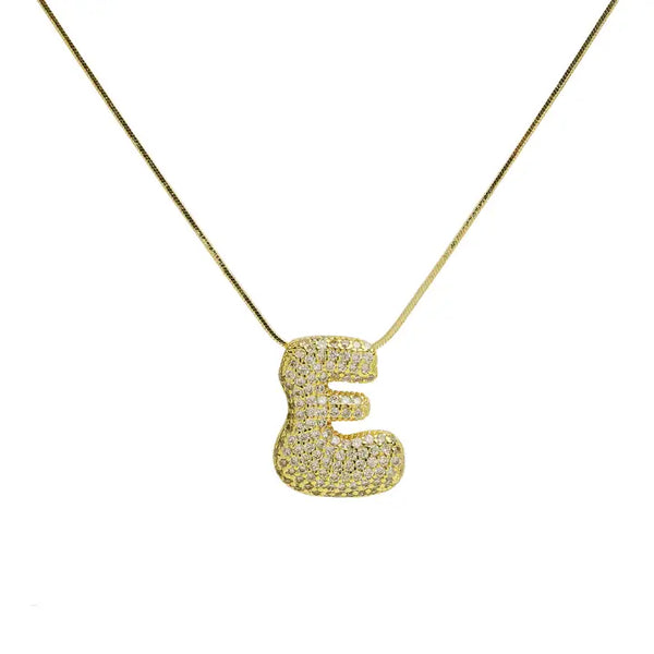 Savvy Bling Initial Waterdrop Necklace 18K Gold