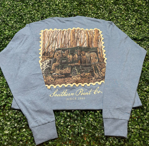 Southern Point Captain Blue Kennel Up LS Tee