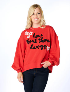 Stewart Simmons Glitter Script Ballon Pullover