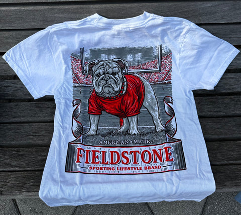 Fieldstone White Bulldog SS Tee