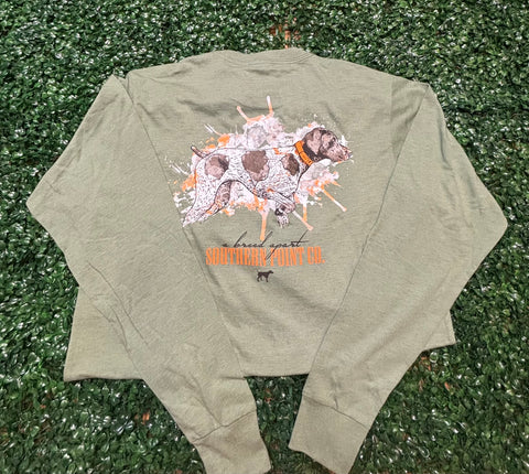 Southern Point Splatter Series Dog LS Tee