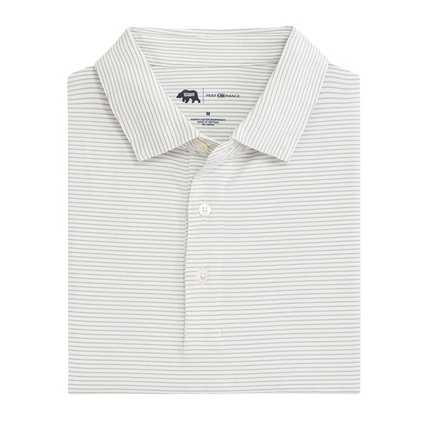 Onward Reserve Mirage Grey Birdie Stripe Performance Polo