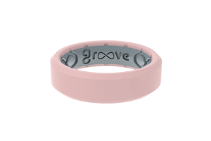 Groove Life Edge Rose Quartz Thin Silicone Ring