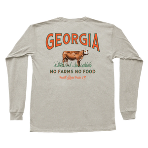 Peach State Pride No Farms, No Food LS Tee