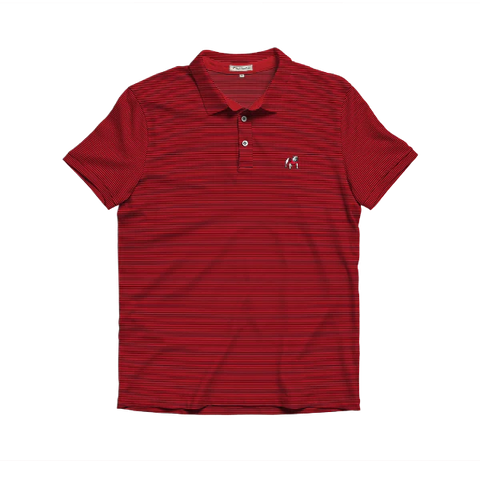 Peach State UGA Beech Red & Black & White Performance Polo