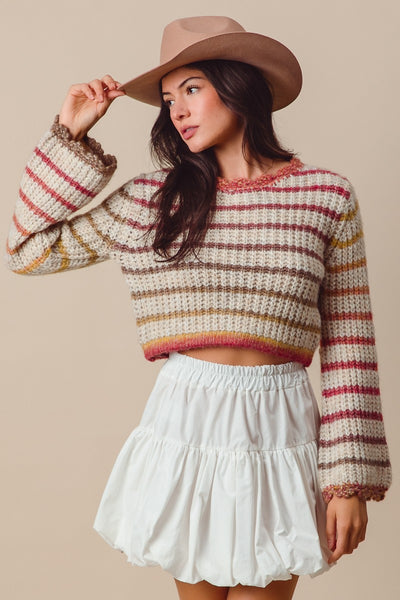 Rusty Fall Sweater Crop