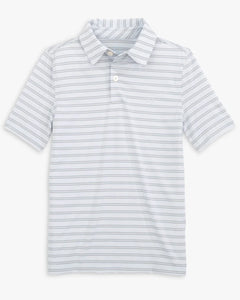 Youth Southern Tide Driver Crawford Stripe Performance Polo