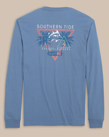Southern tide Retro Wave Channel Marker LS Tee