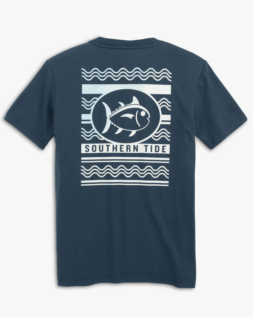 Boy's Southern Tide Distressed Waves SS Tee