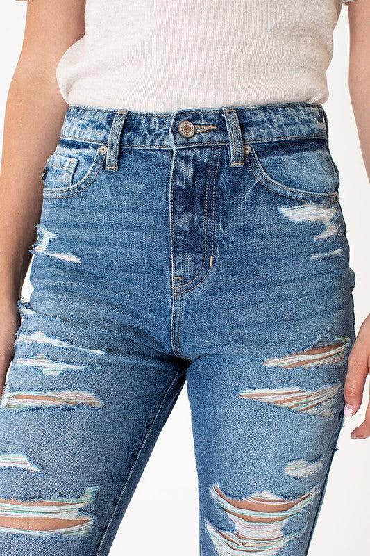 High Rise Distressed Classic Skinny