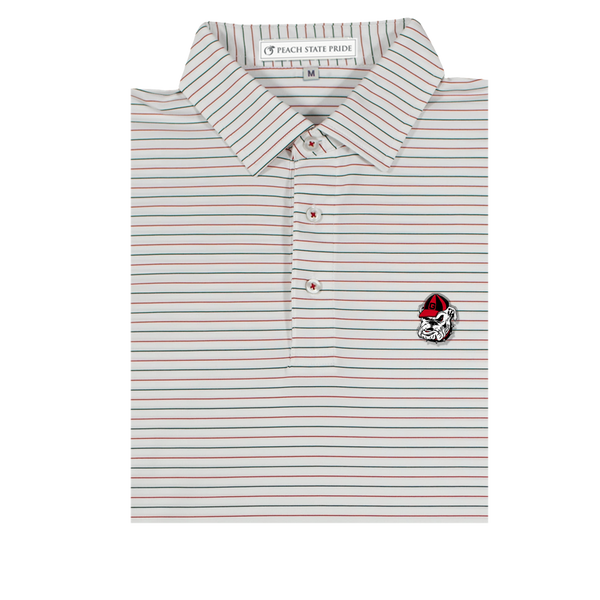 Peach State Pride UGA Betula Stripe Polo