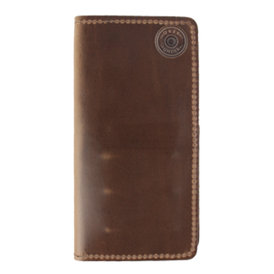 Over Under Horween Checkbook Wallet Emboss