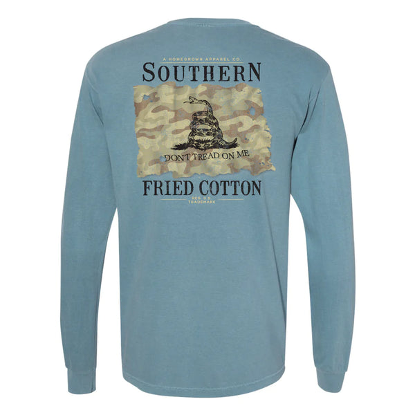 Southern Fried Cotton Don't Tread Camo Flag LS Tee