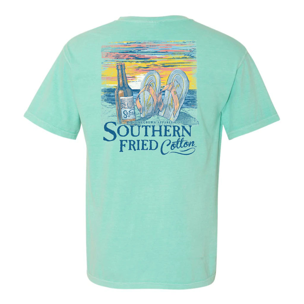 Southern Fried Cotton Somewhere On A Beach SS Tee