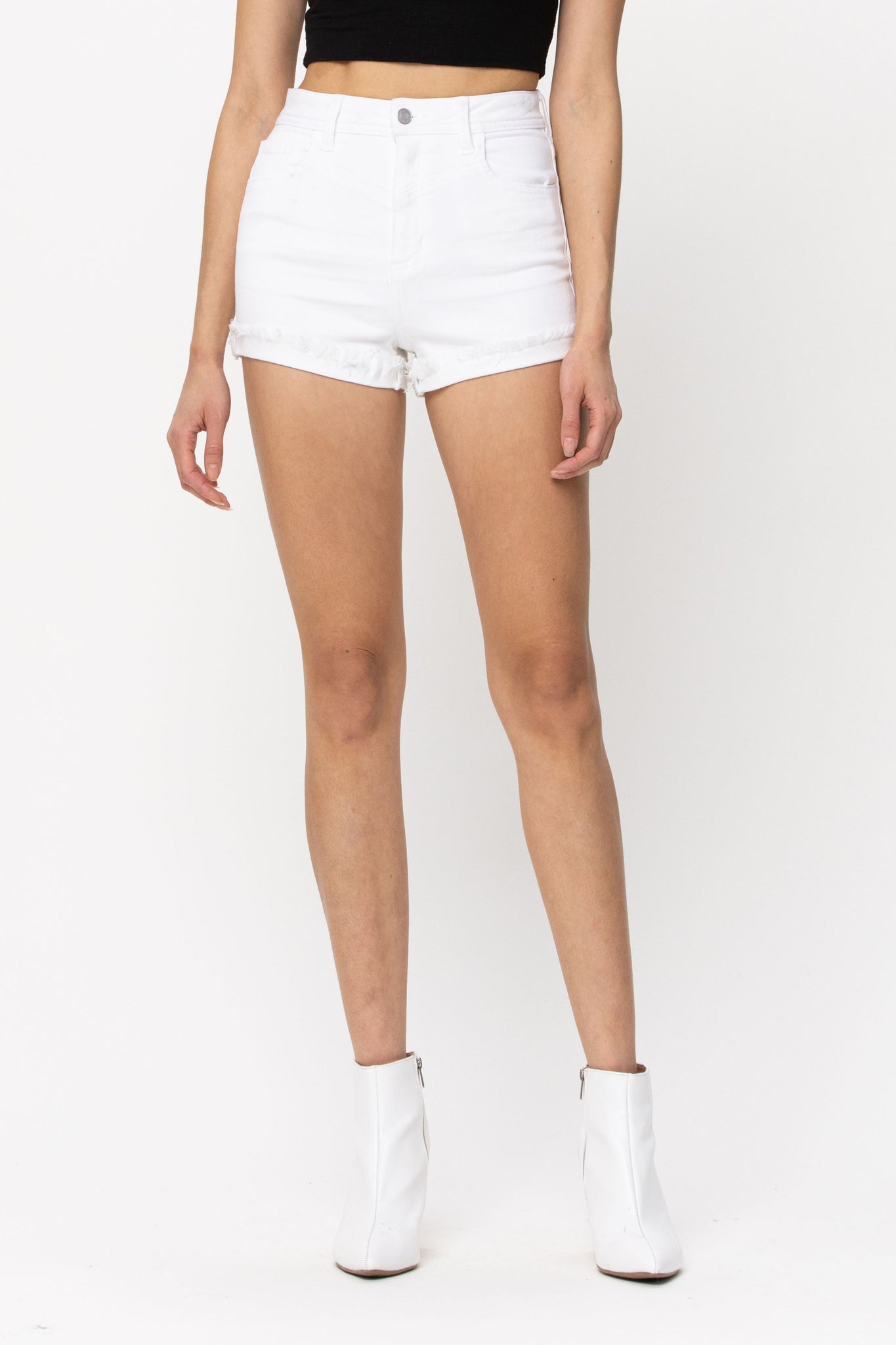 Shirley High Rise Frayed Cuffed Mom Short