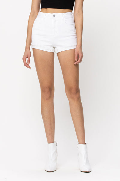 Shirley High Rise Frayed Cuffed Mom Short