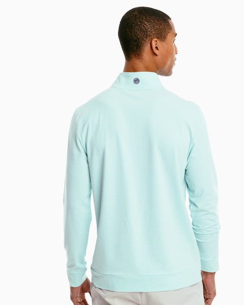 Southern Tide Heather Stripe Performance 1/4 Zip Pullover
