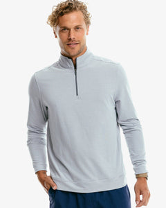 Southern Tide Heather Cruiser Micro Strip 1/4 Zip