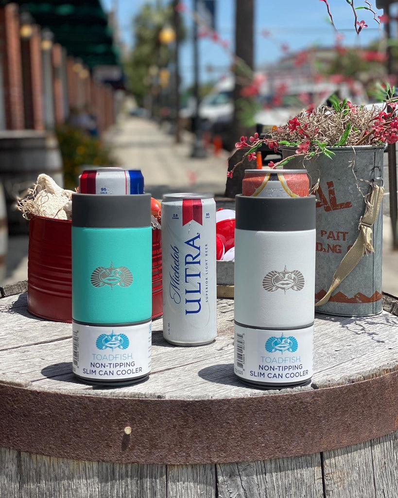 Slim Can Cooler Michelob Ultra Koozie Toadfish Non-Tipping Slim