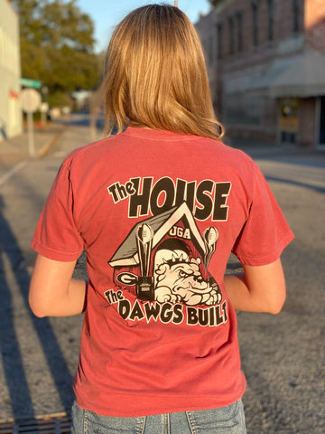 The House The Dawgs Built Comfort Colors Pocket Tee