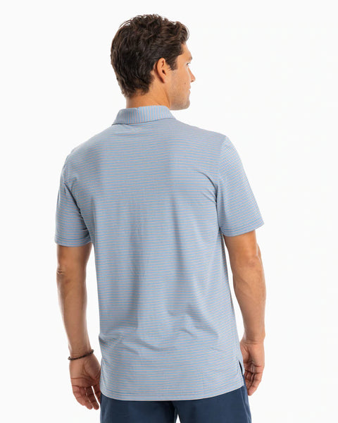 Southern Tide Driver Santee Stripe Heather Performance Polo