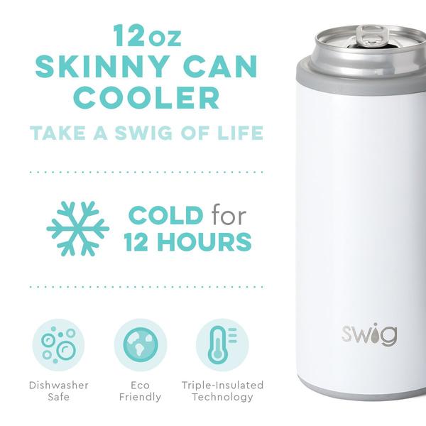 Swig 12oz Can Cooler Dimond White
