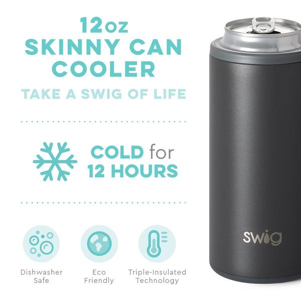 Swig 12oz Slim Can Cooler Matte Grey