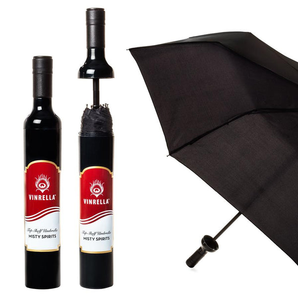 Vinrella Misty Spirits Labeled Bottle Umbrella
