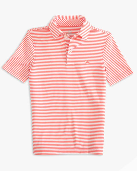 Youth Southern Tide Tremlett Stripe Performance Polo