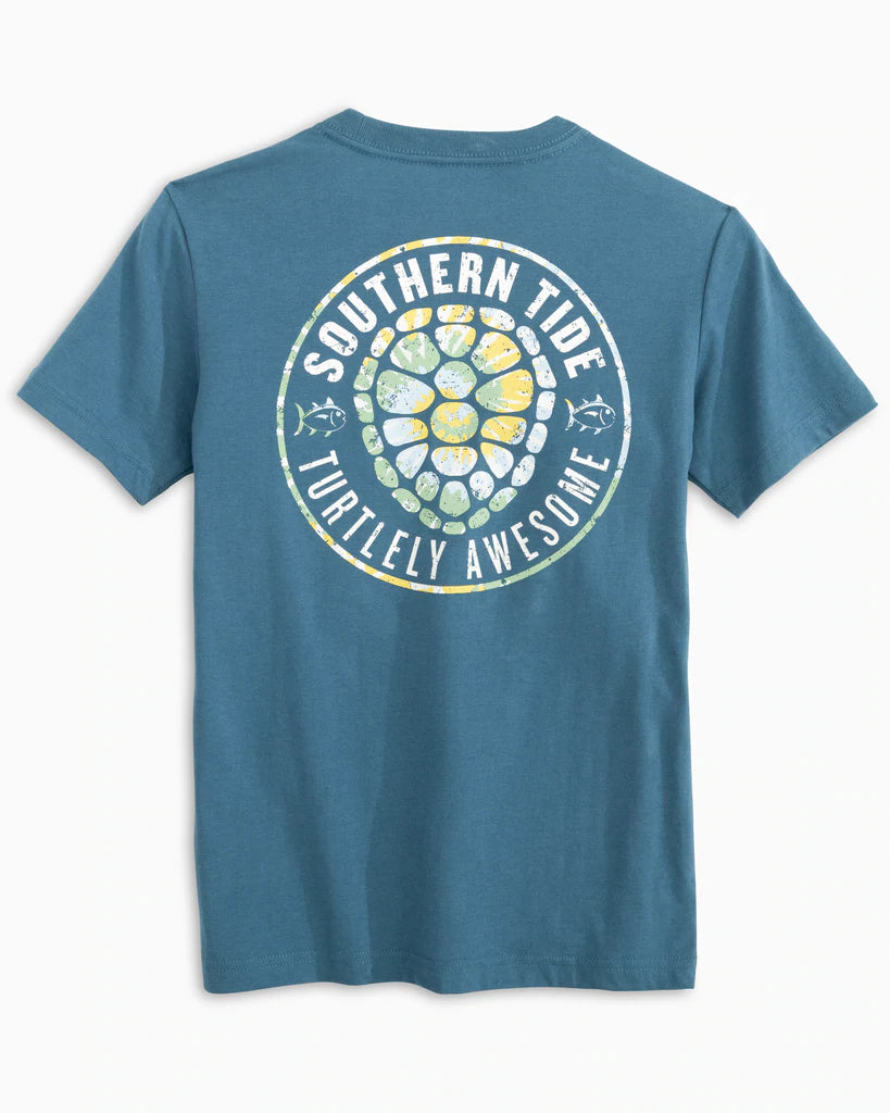 Boy's Southern Tide Turtely Awesome SS Tee
